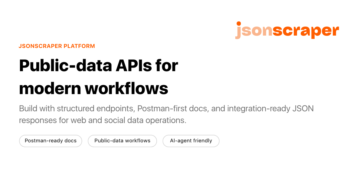 jsonscraper | Public-data APIs for modern workflows